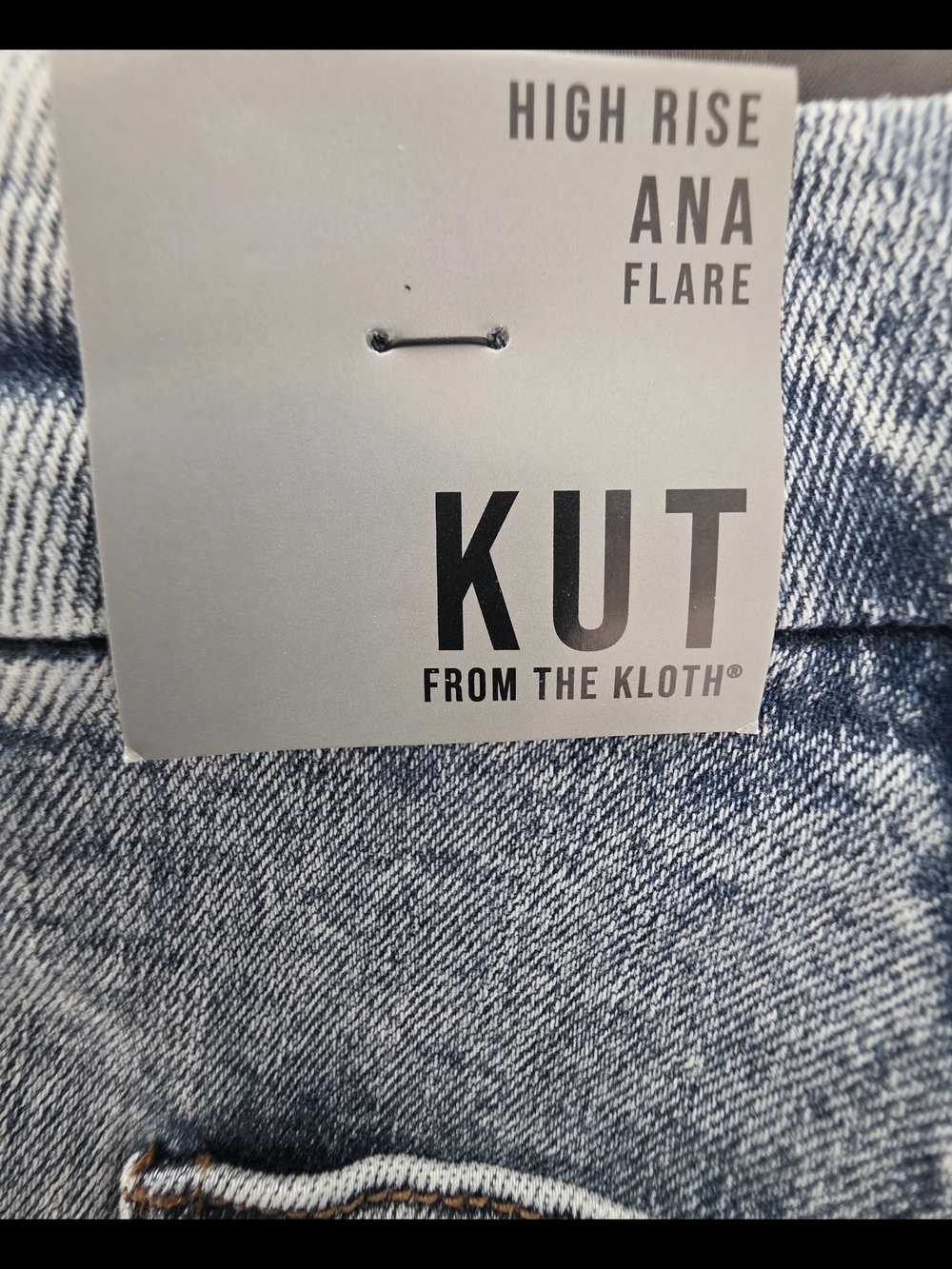 KUT Light Blue Washed Utility Jeans - Picture 8 of 8